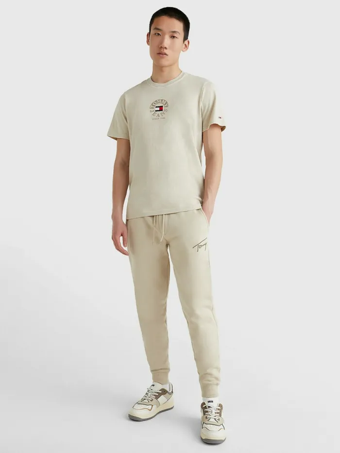 Tommy Hilfiger Circle Logo TShirt Savannah Sand Mens TShirts For Sale