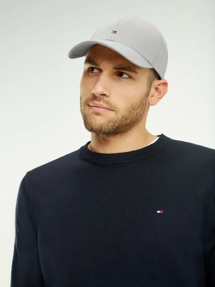 Tommy Hilfiger Classic Baseball Cap Drizzle Grey Mens Hats and Scarves Online