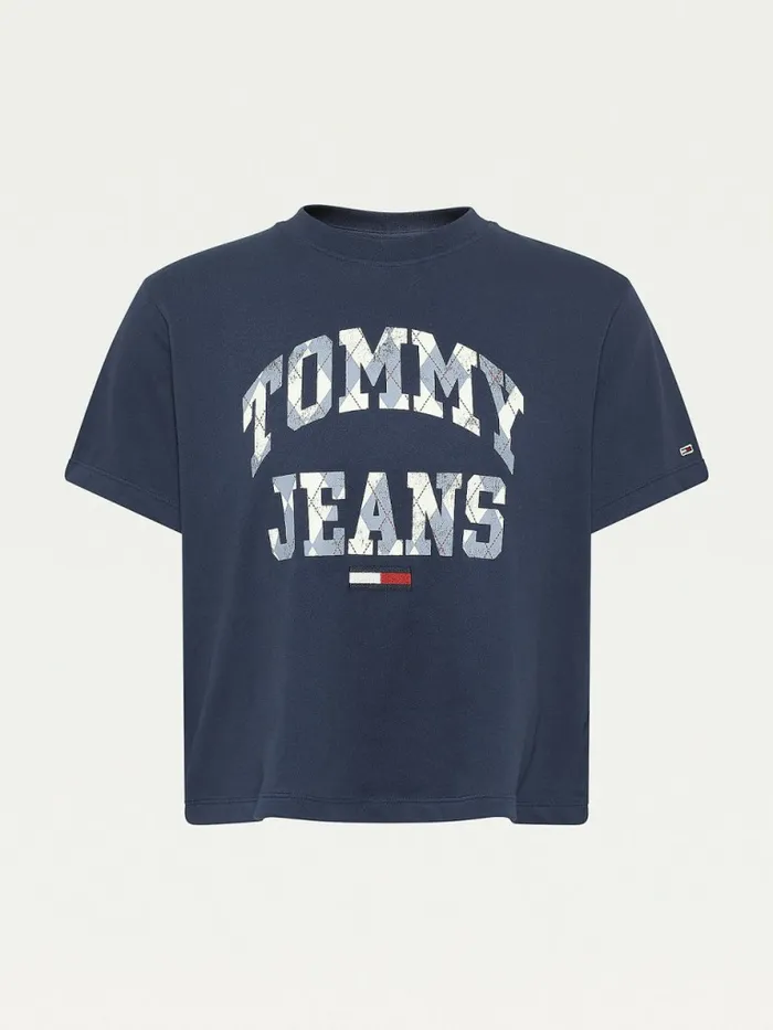 Tommy Hilfiger Classics Argyle TShirt Twilight Navy Womens TShirts Gift 4 You