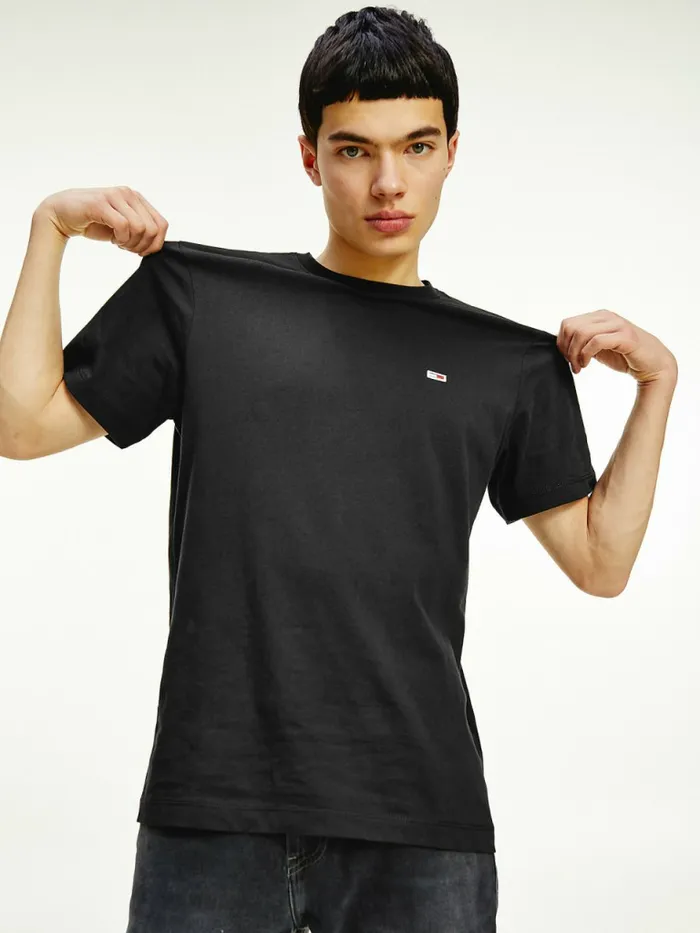 Tommy Hilfiger Classics Organic Cotton TShirt Black Mens TShirts Fashion