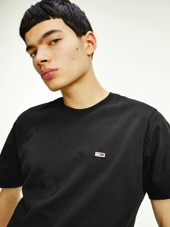 Tommy Hilfiger Classics Organic Cotton TShirt Black Mens TShirts Fashion
