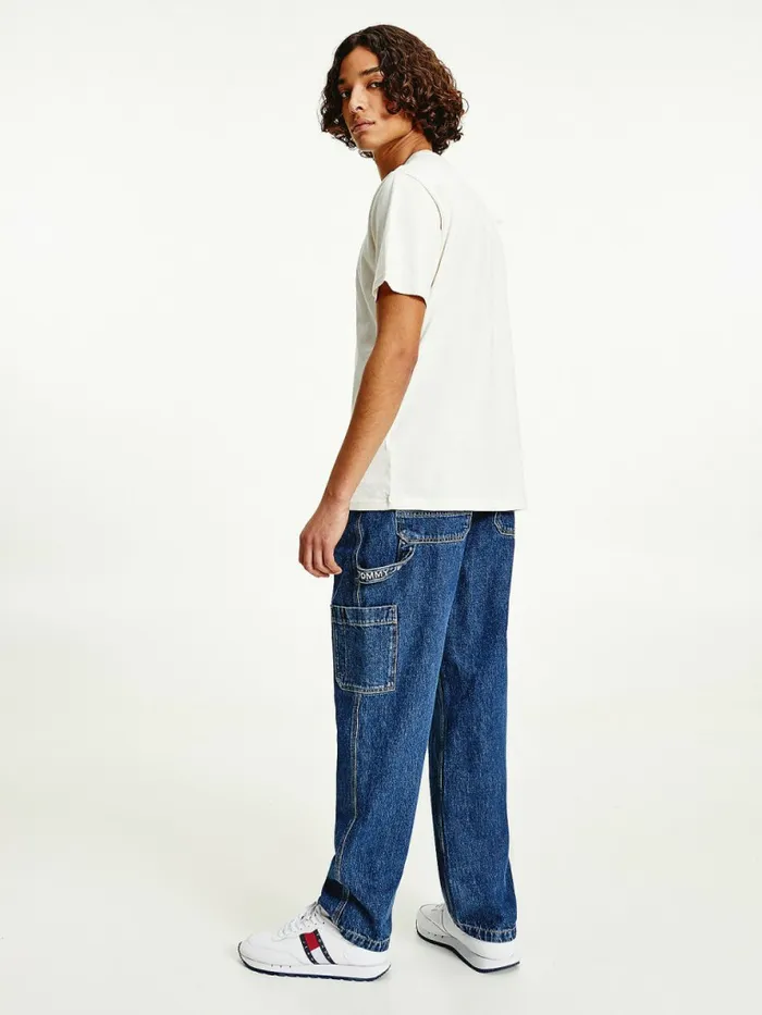 Tommy Hilfiger Classics Organic Cotton TShirt Ivory Mens TShirts Popular