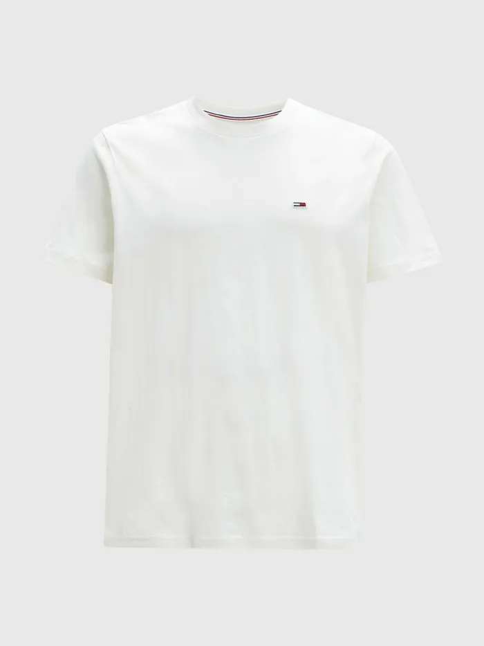 Tommy Hilfiger Classics Organic Cotton TShirt Ivory Mens TShirts Popular
