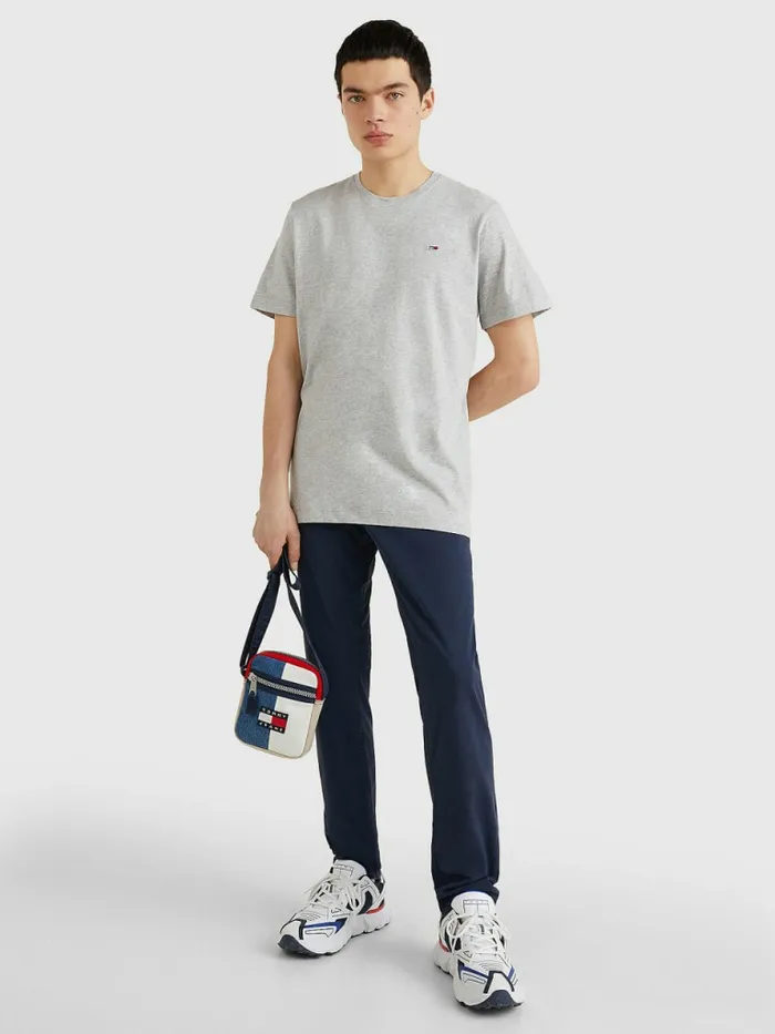 Tommy Hilfiger Classics Organic Cotton TShirt Lt Grey Htr Mens Essentials