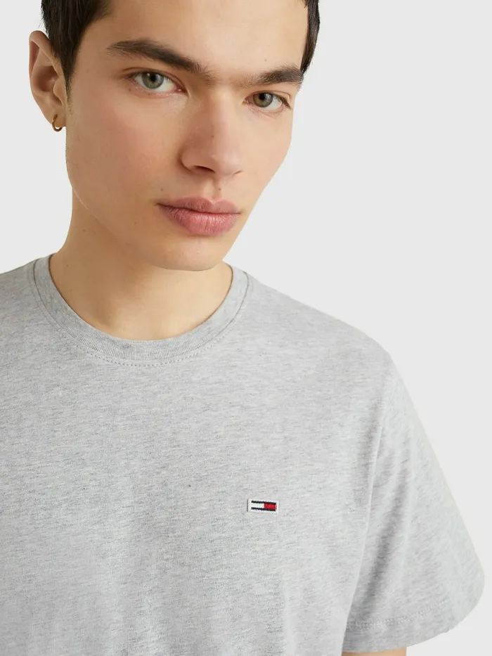 Tommy Hilfiger Classics Organic Cotton TShirt Lt Grey Htr Mens Essentials