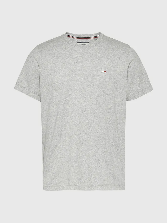 Tommy Hilfiger Classics Organic Cotton TShirt Lt Grey Htr Mens Essentials
