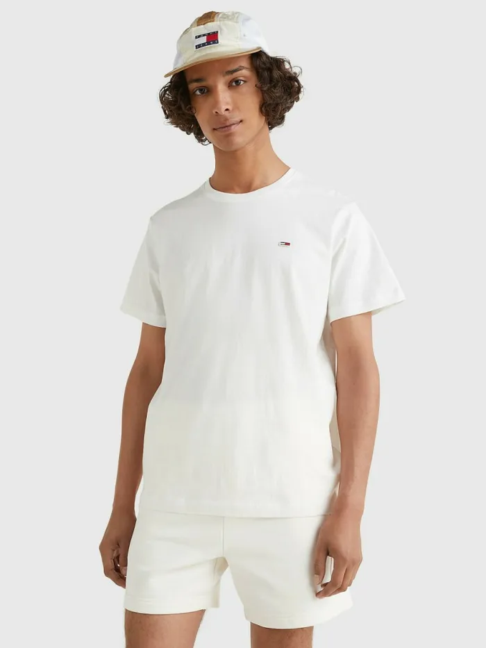 Tommy Hilfiger Classics Organic Cotton TShirt White Mens TShirts On Sale