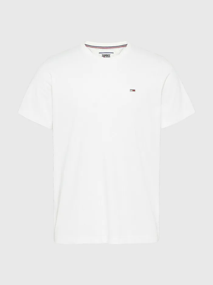 Tommy Hilfiger Classics Organic Cotton TShirt White Mens TShirts On Sale