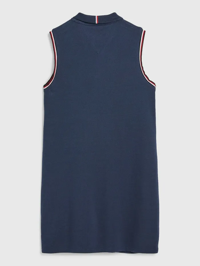 Tommy Hilfiger Classics Sleeveless Polo Dress Twilight Navy Girls Dresses Casaul