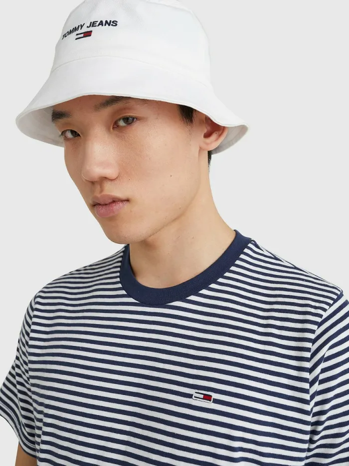 Tommy Hilfiger Classics Stripe TShirt Twilight NavyWhite Mens TShirts Cheap On Sale