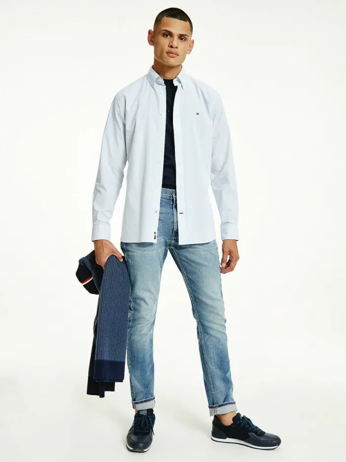 Tommy Hilfiger Classics Th Flex Regular Fit Shirt Breezy Blue Mens Shirts Fashion Tommy Hilfiger Classics Th Flex Regular Fit Shirt Breezy Blue Mens Shirts Fashion