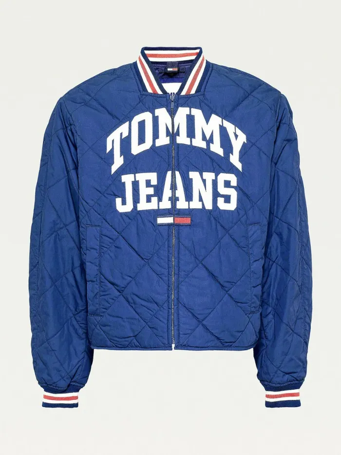 Tommy Hilfiger College Diamond Quilted ZipThru Jacket Twilight Navy Womens Coats and Jackets Online