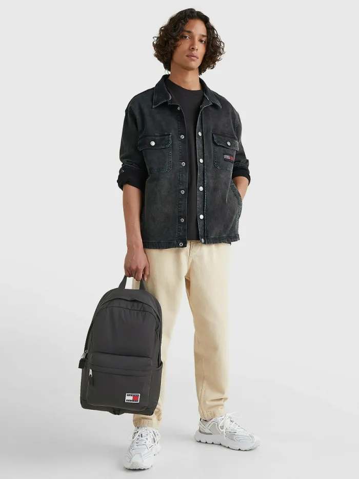Tommy Hilfiger College Dome Backpack Black Mens Bags Sale