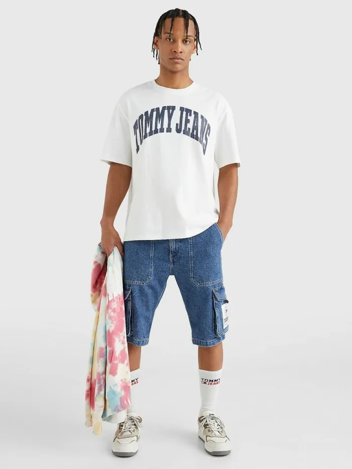 Tommy Hilfiger College Logo TShirt White Mens TShirts Fashion