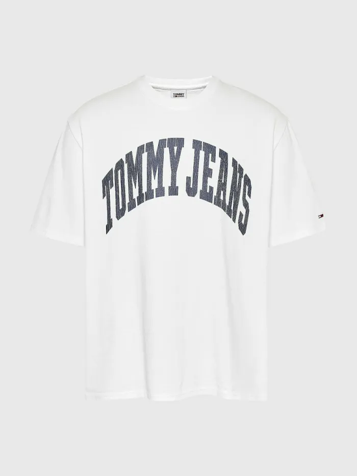 Tommy Hilfiger College Logo TShirt White Mens TShirts Fashion
