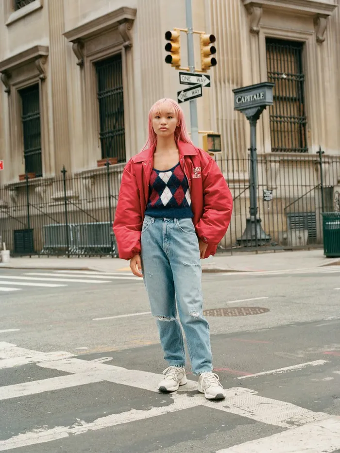 Tommy Hilfiger College Recycled Coach Jacket Cranberry Crush Womens Coats and Jackets On Sale