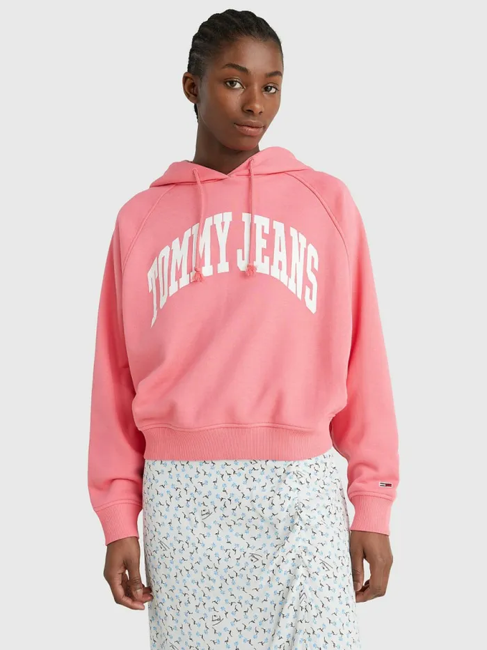 Tommy Hilfiger College Relaxed Fit Hoody Garden Rose Womens Sweatshirts and Hoodies For Sale Tommy Hilfiger College Relaxed Fit Hoody Garden Rose Womens Sweatshirts and Hoodies For Sale
