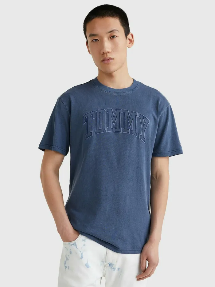 Tommy Hilfiger College Varsity Logo TShirt Twilight Navy Mens TShirts Gift for Friend Tommy Hilfiger College Varsity Logo TShirt Twilight Navy Mens TShirts Gift for Friend