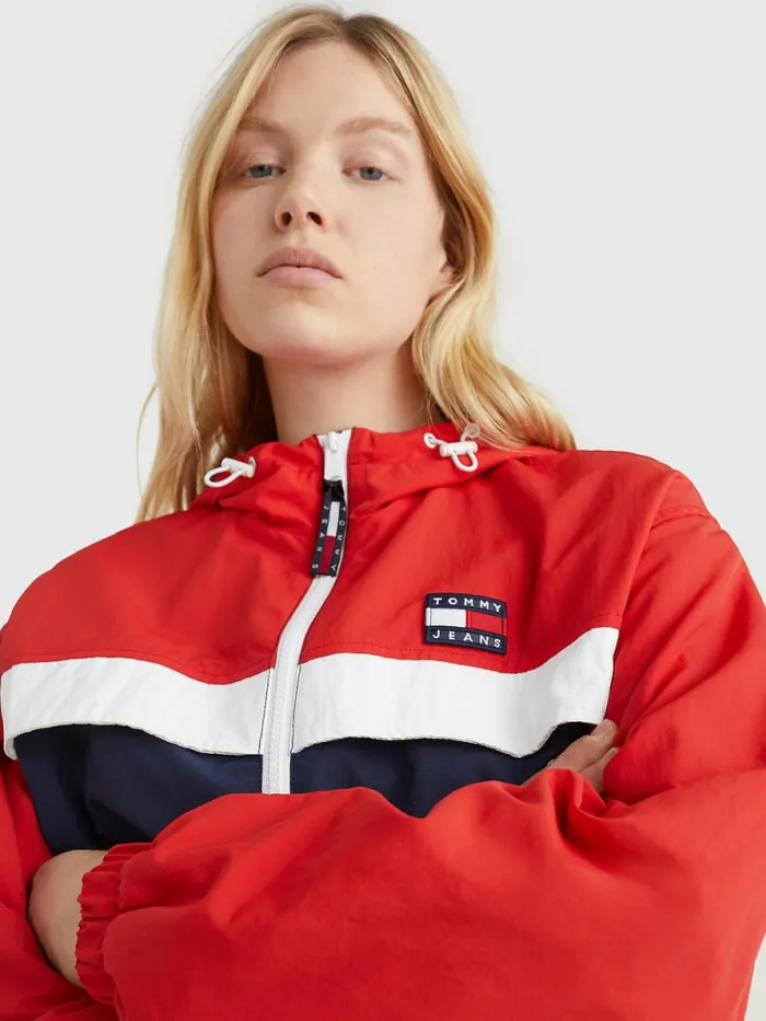 Tommy Hilfiger ColourBlocked Chicago Windbreaker Twilight NavyMulti Womens Coats and Jackets Gift for Friend