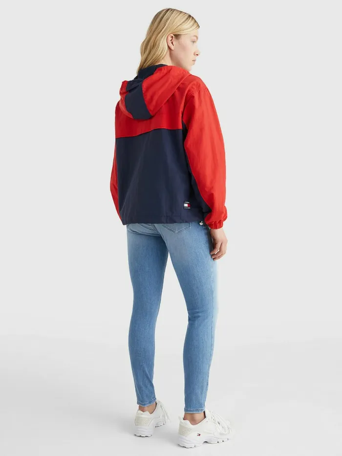 Tommy Hilfiger ColourBlocked Chicago Windbreaker Twilight NavyMulti Womens Coats and Jackets Gift for Friend