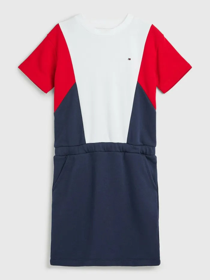 Tommy Hilfiger ColourBlocked Knit Dress Twilight NavyColorblock Girls Dresses Casaul Tommy Hilfiger ColourBlocked Knit Dress Twilight NavyColorblock Girls Dresses Casaul