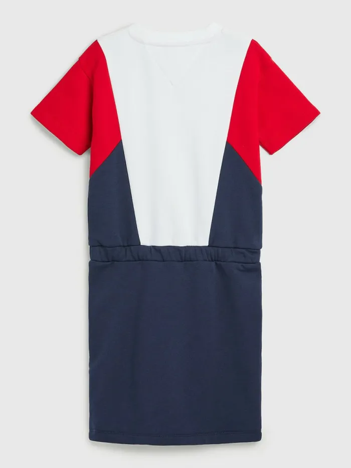 Tommy Hilfiger ColourBlocked Knit Dress Twilight NavyColorblock Girls Dresses Casaul