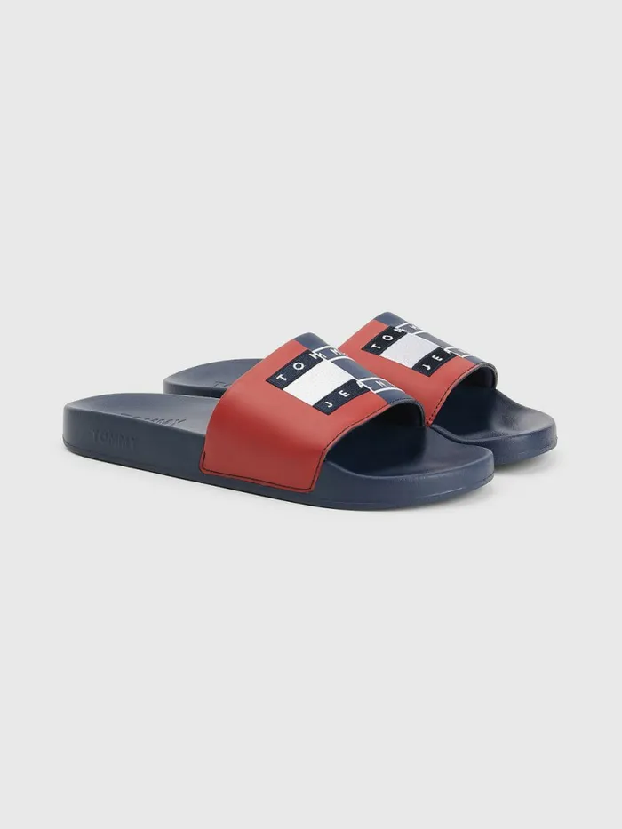 Tommy Hilfiger ColourBlocked Logo Pool Slides Twilight Navy Mens Sandals Sliders and Flip Flops Near Me Tommy Hilfiger ColourBlocked Logo Pool Slides Twilight Navy Mens Sandals Sliders and Flip Flops Near Me