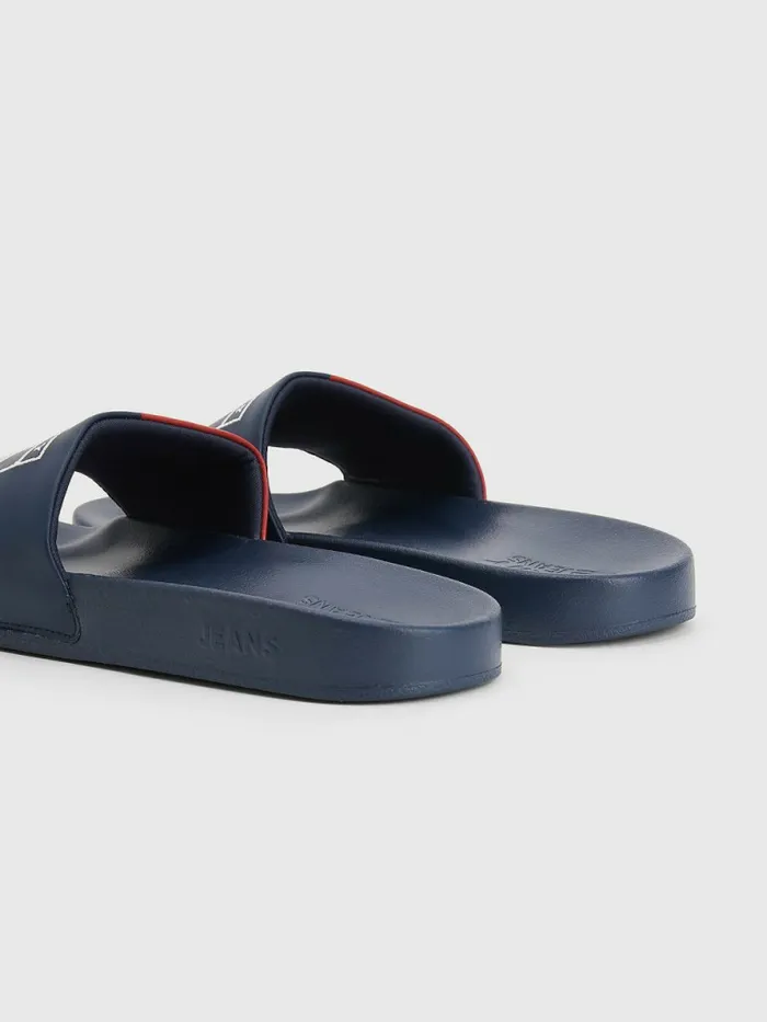 Tommy Hilfiger ColourBlocked Logo Pool Slides Twilight Navy Mens Sandals Sliders and Flip Flops Near Me