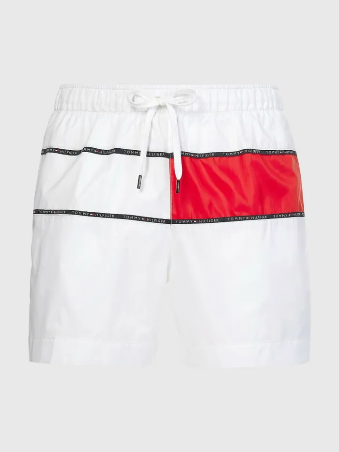 Tommy Hilfiger ColourBlocked Mid Length Swim Shorts White Mens Swimwear Gift Ideas