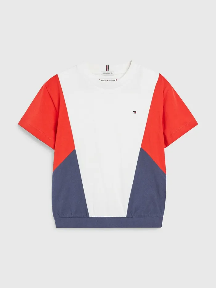 Tommy Hilfiger ColourBlocked Organic Cotton Knit TShirt Twilight NavyColorblock Girls Tops and TShirts Cheap On Sale Tommy Hilfiger ColourBlocked Organic Cotton Knit TShirt Twilight NavyColorblock Girls Tops and TShirts Cheap On Sale