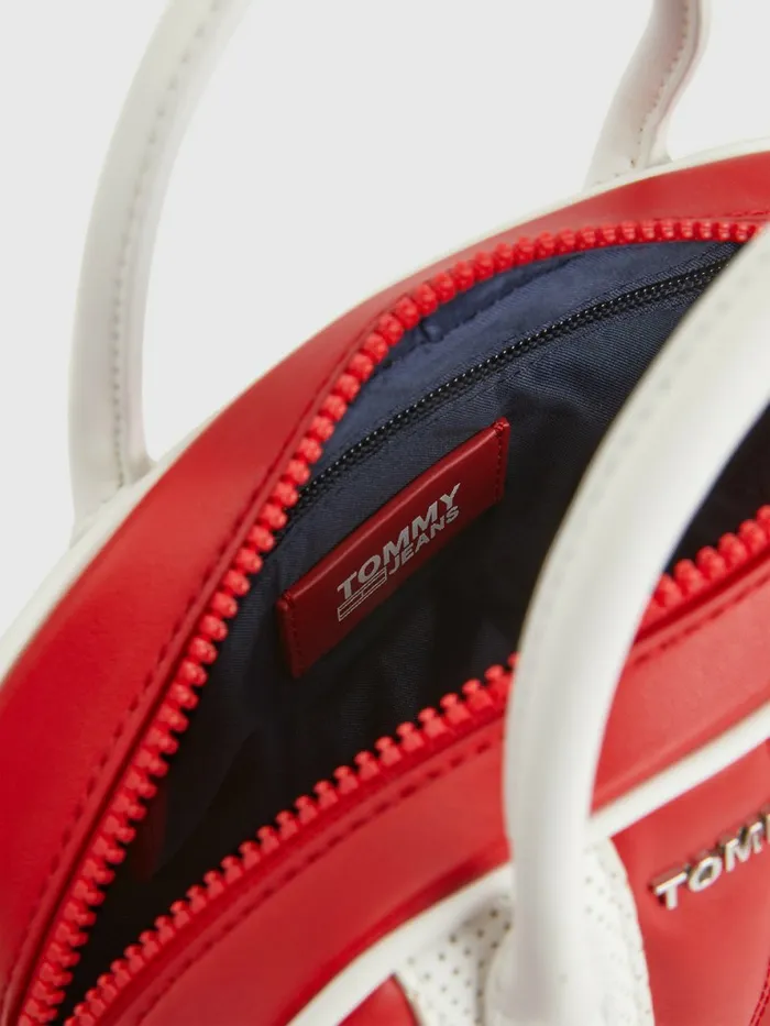 Tommy Hilfiger ColourBlocked Quilted Satchel Deep Crimson Womens Bags Gift Ideas