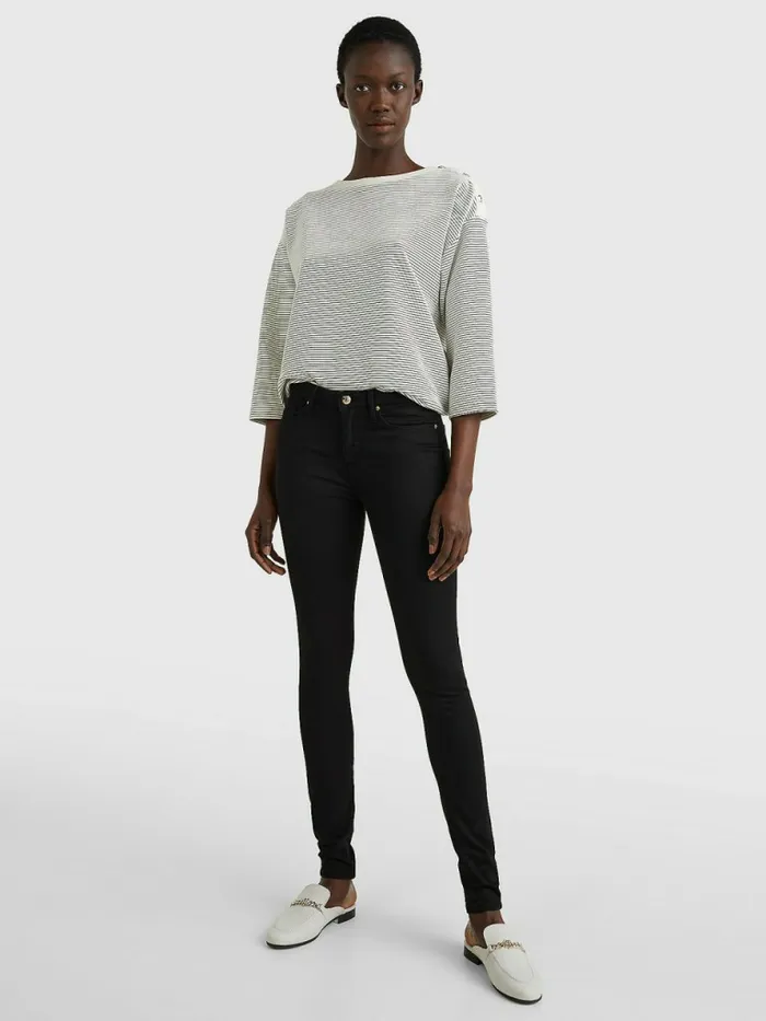 Tommy Hilfiger Como Heritage Skinny Fit Jeans Masters Black Womens Jeans Popular