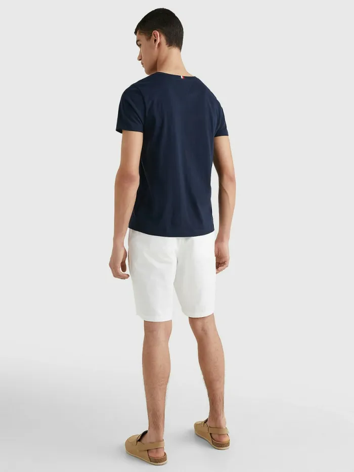 Tommy Hilfiger Contrast Flag Organic Cotton TShirt Desert Sky Mens TShirts Near Me