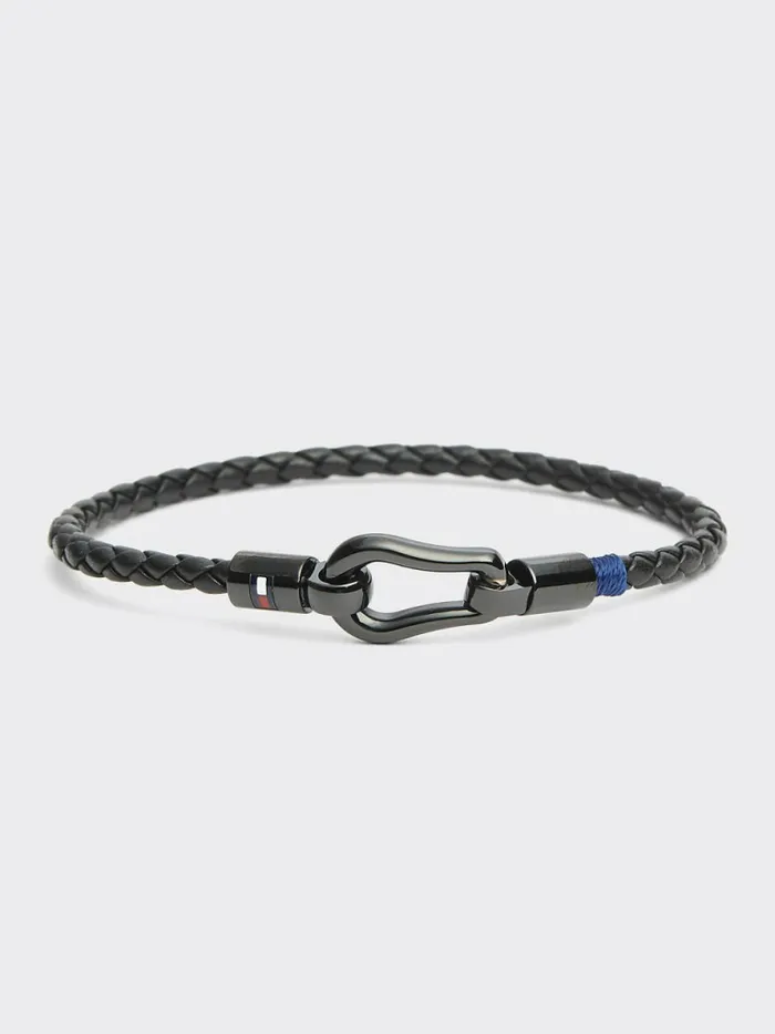 Tommy Hilfiger Corded Bracelet Black Mens Jewellery and Cufflinks