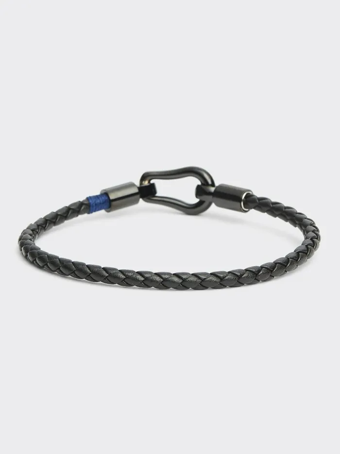 Tommy Hilfiger Corded Bracelet Black Mens Jewellery and Cufflinks