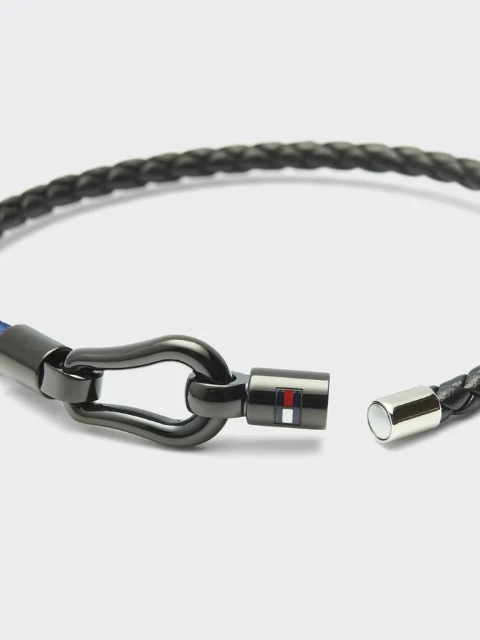 Tommy Hilfiger Corded Bracelet Black Mens Jewellery and Cufflinks