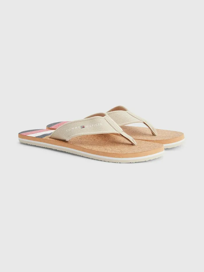 Tommy Hilfiger Cork Webbing Beach Sandals Classic Beige Mens Trainers On Sale Tommy Hilfiger Cork Webbing Beach Sandals Classic Beige Mens Trainers On Sale