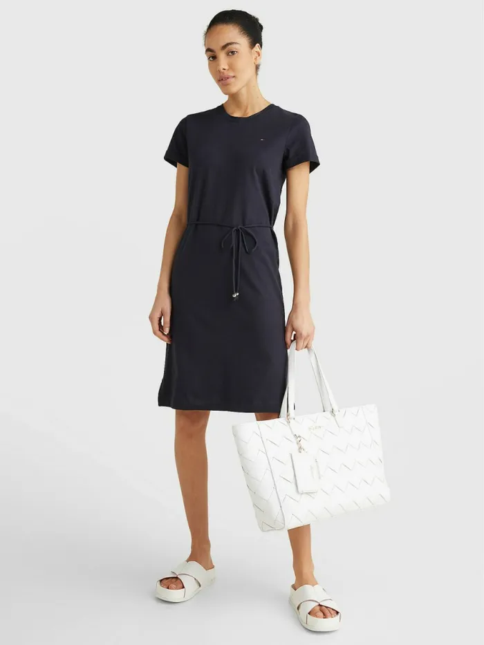 Tommy Hilfiger Cotton Drawstring TShirt Dress Desert Sky Womens Dresses and Jumpsuits Popular