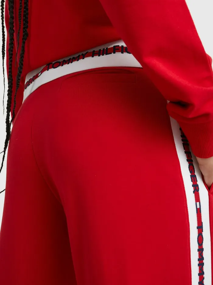 Tommy Hilfiger Cotton Modal Joggers Primary Red Womens Trousers
