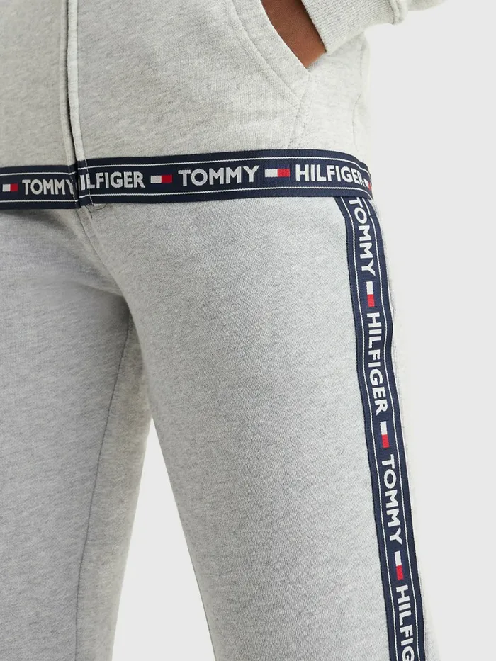 Tommy Hilfiger Cotton Terry Lounge Hoody Grey Heather Womens Lounge and Nightwear