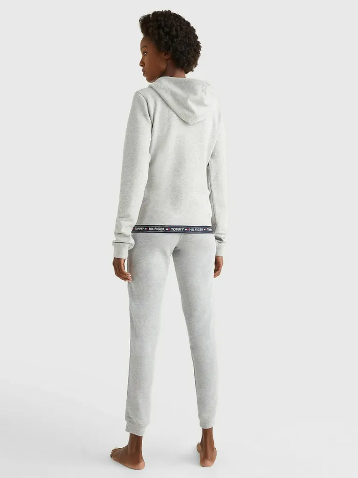 Tommy Hilfiger Cotton Terry Lounge Hoody Grey Heather Womens Lounge and Nightwear