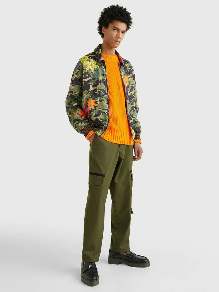 Tommy Hilfiger Crest Floral Camo Tracksuit Jacket Army GreenMulti Mens Coats and Jackets Gift 4 You