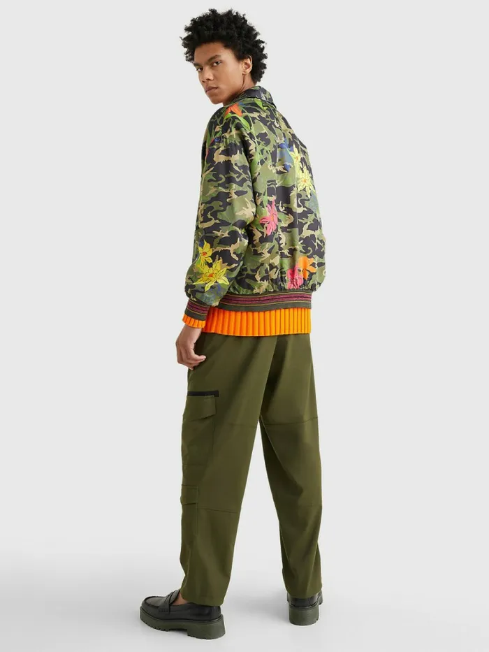 Tommy Hilfiger Crest Floral Camo Tracksuit Jacket Army GreenMulti Mens Coats and Jackets Gift 4 You