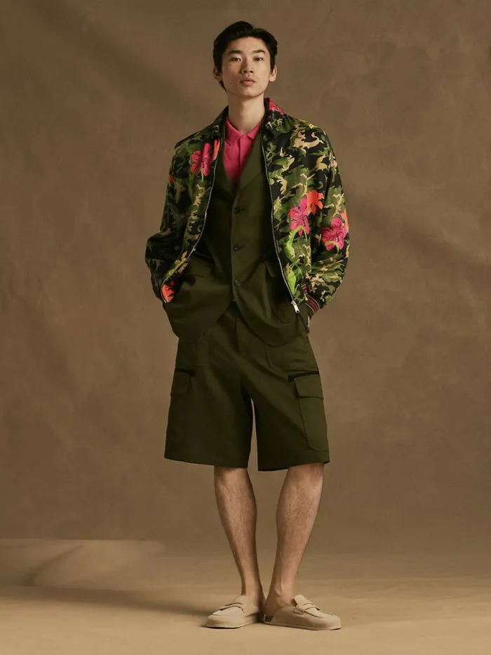 Tommy Hilfiger Crest Floral Camo Tracksuit Jacket Army GreenMulti Mens Coats and Jackets Gift 4 You