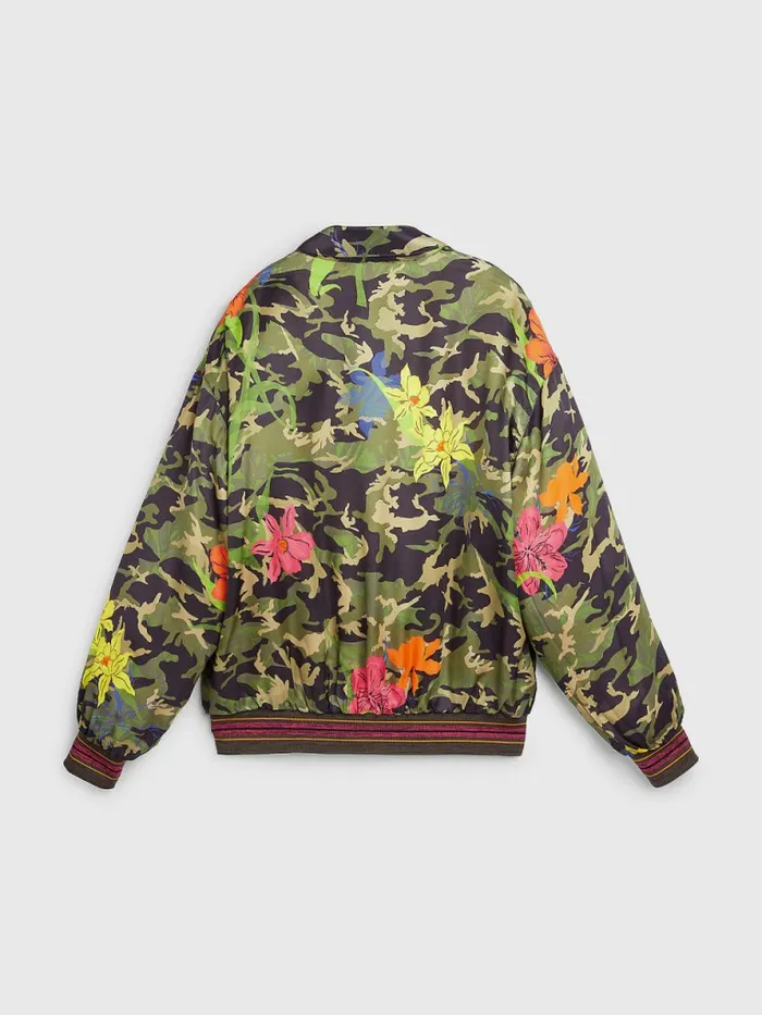 Tommy Hilfiger Crest Floral Camo Tracksuit Jacket Army GreenMulti Mens Coats and Jackets Gift 4 You