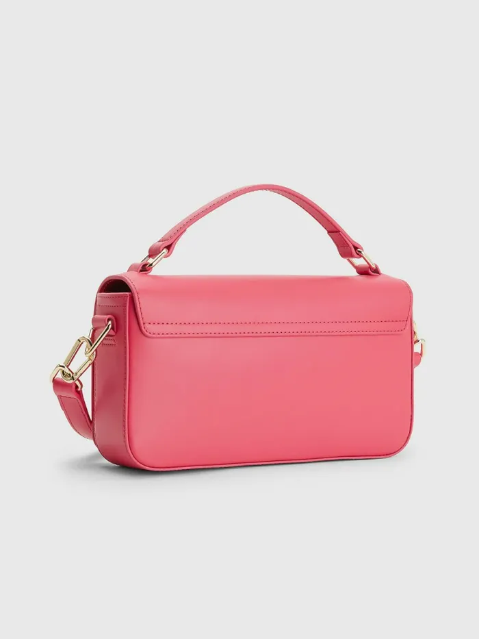 Tommy Hilfiger Crest Leather Crossover Bag Pink Splendor Womens Bags Popular