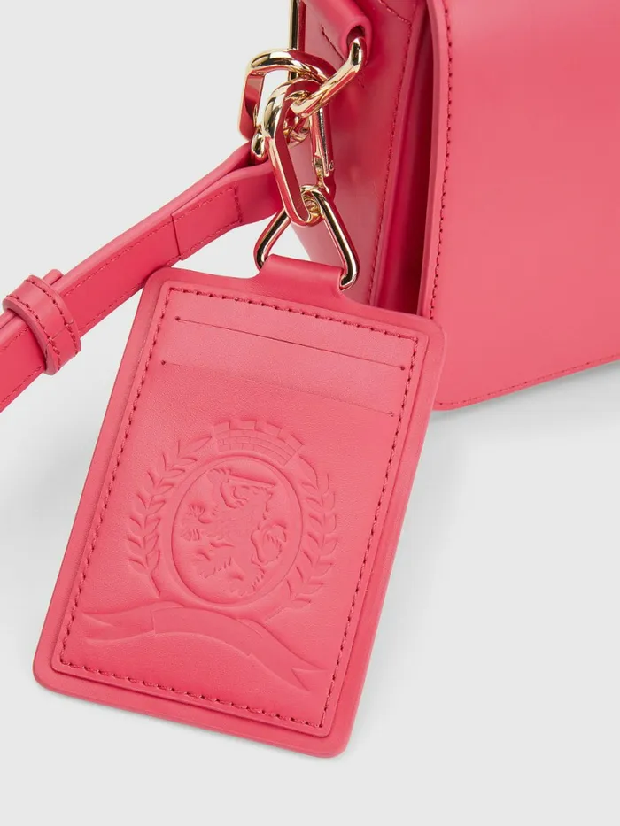 Tommy Hilfiger Crest Leather Crossover Bag Pink Splendor Womens Bags Popular
