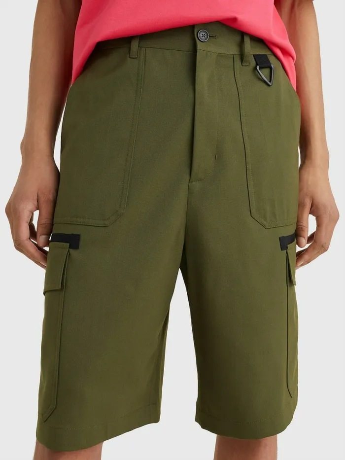 Tommy Hilfiger Crest Relaxed Fit Cargo Shorts Northwood Olive Mens Shorts Popular Tommy Hilfiger Crest Relaxed Fit Cargo Shorts Northwood Olive Mens Shorts Popular
