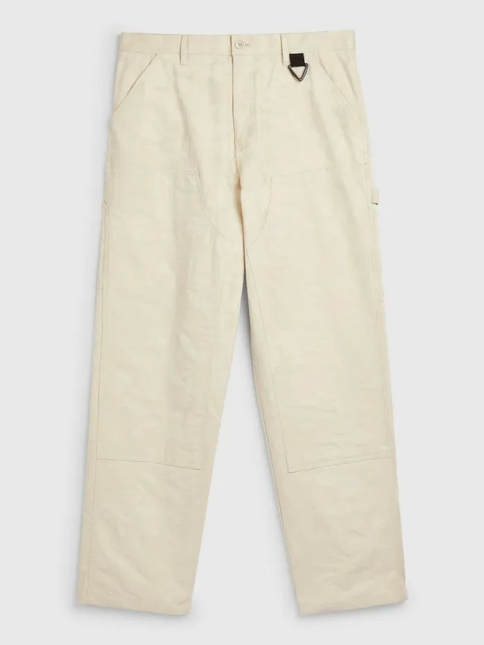 Tommy Hilfiger Crest Tonal Camo Carpenter Trousers Classic Beige Mens Trousers
