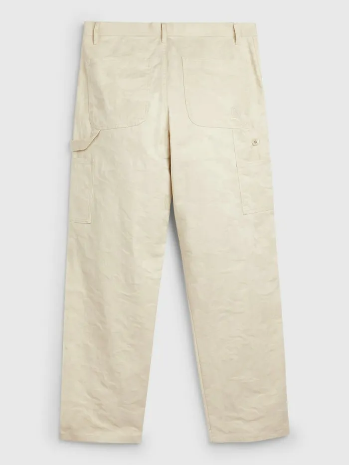 Tommy Hilfiger Crest Tonal Camo Carpenter Trousers Classic Beige Mens Trousers